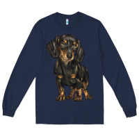 Navy dachshund Long Sleeve Tee - BarkalooDesign