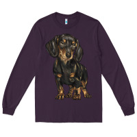 Plum dachshund Long Sleeve Tee - BarkalooDesign