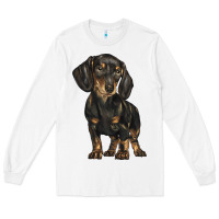 White dachshund Long Sleeve Tee - BarkalooDesign