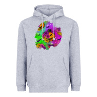 Heather Grey halloween patch 1 Heavyweight Hoodie - BundleAndBundleShop