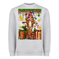Heather Grey christmas goat air freshener Heavyweight Sweatshirt - Artiststas