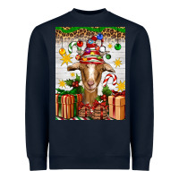 Navy christmas goat air freshener Heavyweight Sweatshirt - Artiststas
