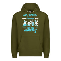 Army Green My Favorite Bunnies Call Me Mommy Premium Hoodie - Bettercallsaul