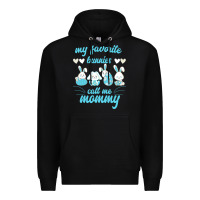Black My Favorite Bunnies Call Me Mommy Premium Hoodie - Bettercallsaul