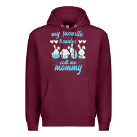 Burgundy My Favorite Bunnies Call Me Mommy Premium Hoodie - Bettercallsaul