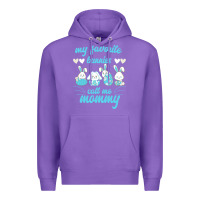 Purple My Favorite Bunnies Call Me Mommy Premium Hoodie - Bettercallsaul