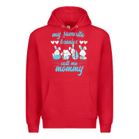 Red My Favorite Bunnies Call Me Mommy Premium Hoodie - Bettercallsaul