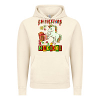 Vintage Artic christmas magical unicorn Vintage Hoodie - FaDigitalArtStudio