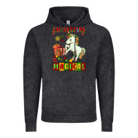 Vintage Black christmas magical unicorn Vintage Hoodie - FaDigitalArtStudio