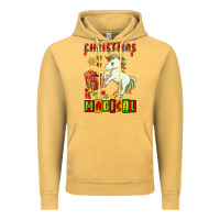 Vintage Mustard christmas magical unicorn Vintage Hoodie - FaDigitalArtStudio