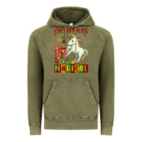 Vintage Olive christmas magical unicorn Vintage Hoodie - FaDigitalArtStudio