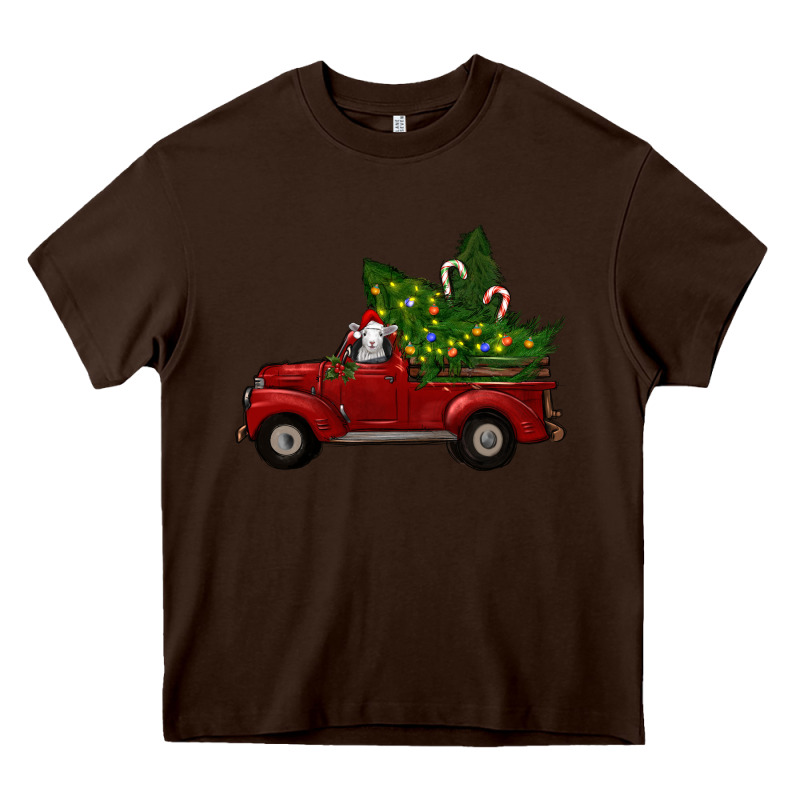 Christmas Farm Truck With Baby Sheep Heavy Core Tee by RanaPortraitStore | Teevron
