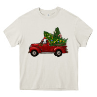 Cream Christmas Farm Truck With Baby Sheep Heavy Core Tee - RanaPortraitStore