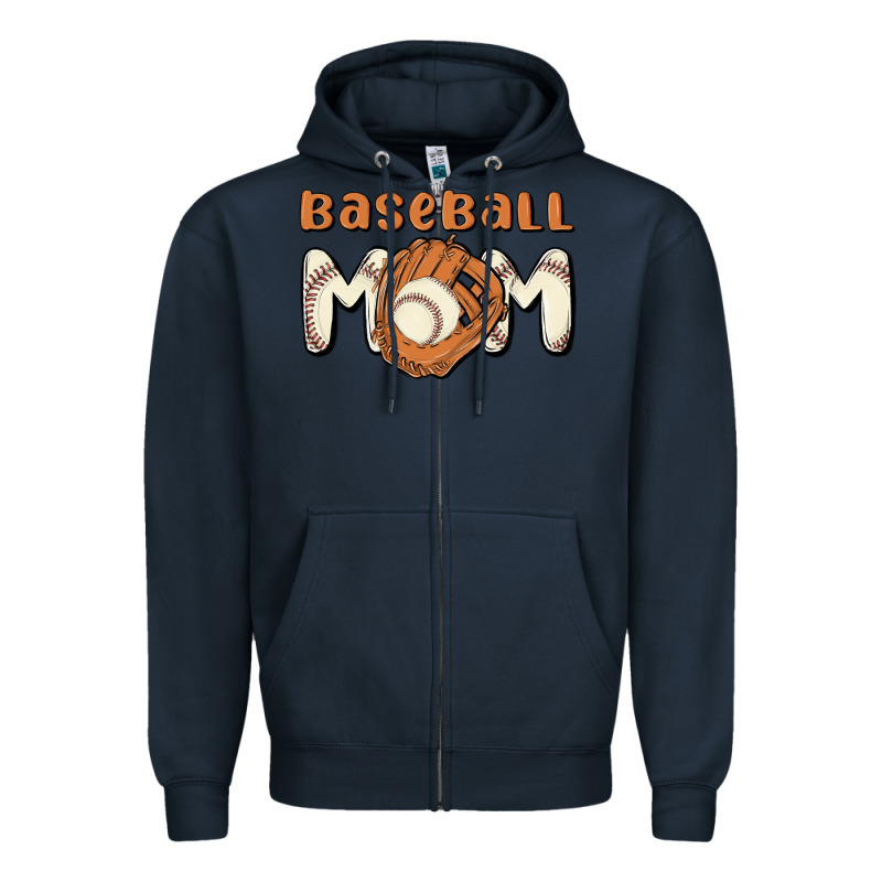 Baseball Mom Zipper Hoodie by MaliasSmallBusiness | Teevron