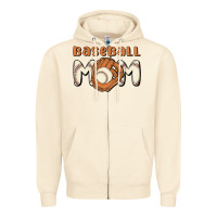 Sandshell baseball mom Zipper Hoodie - MaliasSmallBusiness