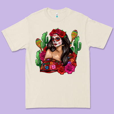 Mexico Girl Premium Tee Designed By Zillion Design Studio