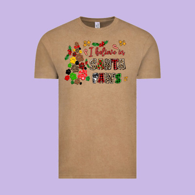 I Believe In Santa Paws Vintage Tee Designed By Adodesignshop