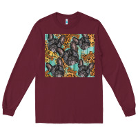 Burgundy french bulldog Long Sleeve Tee - BarkalooDesign