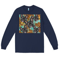 Navy french bulldog Long Sleeve Tee - BarkalooDesign