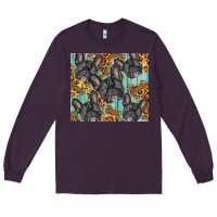 Plum french bulldog Long Sleeve Tee - BarkalooDesign