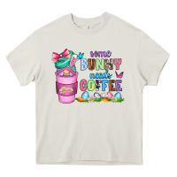 Cream some bunny needs coffee with gnomes Heavy Core Tee - Zillion Design Studio