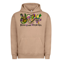 Pigment Burro peace love mardi gras Urban Hoodie - CowGirlArtShop