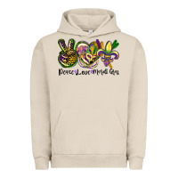 Pigment French Oak peace love mardi gras Urban Hoodie - CowGirlArtShop