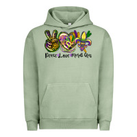 Pigment Oil Green peace love mardi gras Urban Hoodie - CowGirlArtShop