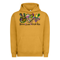 Pigment Peanut Butter peace love mardi gras Urban Hoodie - CowGirlArtShop