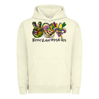 Pigment Pistachio peace love mardi gras Urban Hoodie - CowGirlArtShop