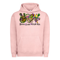 Peace Love Mardi Gras Urban Hoodie | Teevron