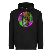 Black halloween round earrings 1 Heavyweight Hoodie - BundleAndBundleShop