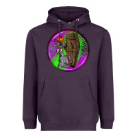 Plum halloween round earrings 1 Heavyweight Hoodie - BundleAndBundleShop