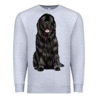 Heather Grey newfoundland dog Premium Sweatshirt - LillyAllenDesigns