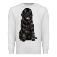 Oatmeal Heather newfoundland dog Premium Sweatshirt - LillyAllenDesigns