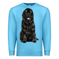 Ocean Blue newfoundland dog Premium Sweatshirt - LillyAllenDesigns