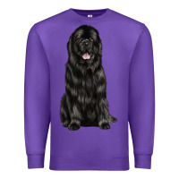 Purple newfoundland dog Premium Sweatshirt - LillyAllenDesigns