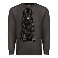 Smoke newfoundland dog Premium Sweatshirt - LillyAllenDesigns