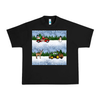 Black christmas snow truck seamless pattern Urban Heavy Tee - BundleAndBundleShop