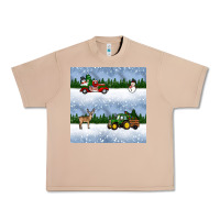 Burro christmas snow truck seamless pattern Urban Heavy Tee - BundleAndBundleShop