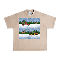 French Oak christmas snow truck seamless pattern Urban Heavy Tee - BundleAndBundleShop