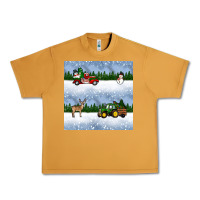Peanut Butter christmas snow truck seamless pattern Urban Heavy Tee - BundleAndBundleShop