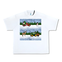 White christmas snow truck seamless pattern Urban Heavy Tee - BundleAndBundleShop