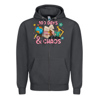 100 Days Of Coffe And Chaos Zipper Hoodie | Teevron