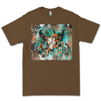 Cacao cowhide bull skull Premium Tee - Zillion Design Studio