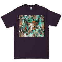 Plum cowhide bull skull Premium Tee - Zillion Design Studio