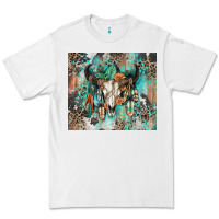 White cowhide bull skull Premium Tee - Zillion Design Studio