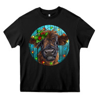 Black Calf Christmas Heavy Core Tee - RanaPortraitStore