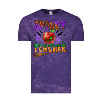 Cloud Purple spooky teacher Vintage Tee - BundleAndBundleShop