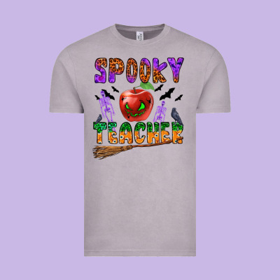 Spooky Teacher Vintage Tee Designed By Bundleandbundleshop